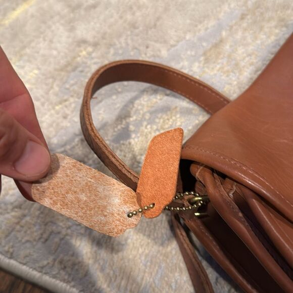 VTG Coach Praire crossbody made in USA full grain leather in GUC light brown - Picture 12 of 15